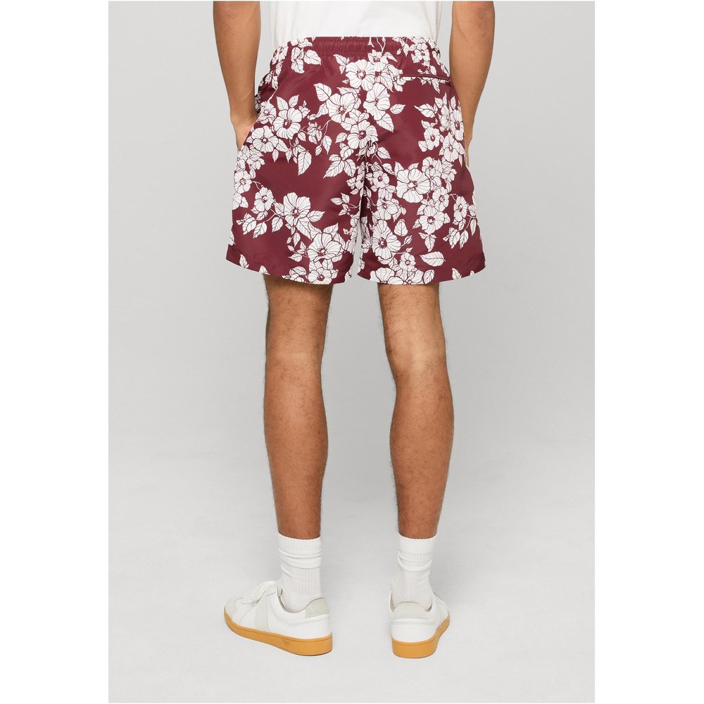 Urban Classics - Pattern Zwemshorts - Rood/Wit